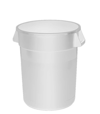 White 20 Gal. Round Container